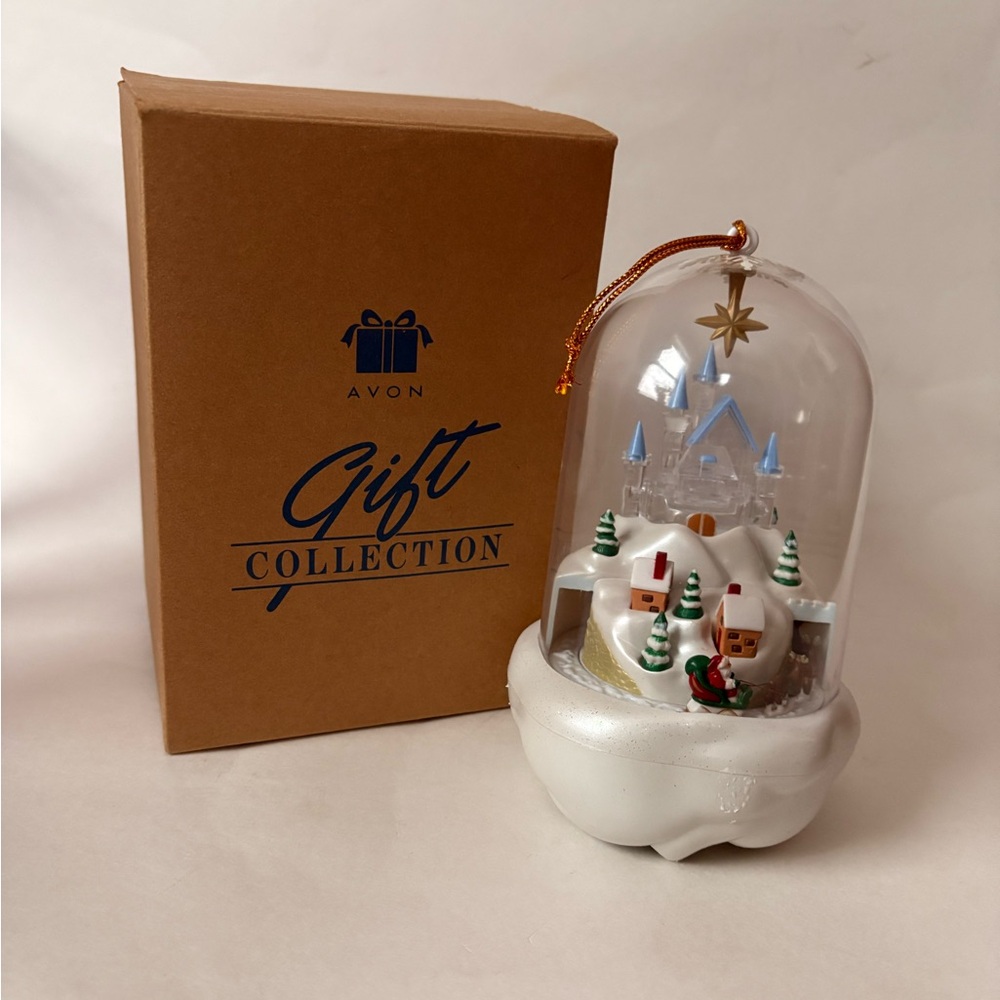 Vintage 1997 Avon Santa's Magic Castle Ornament Light Motion and Sound In Box